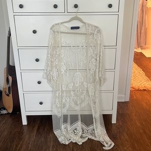 Lace Midi Kimono